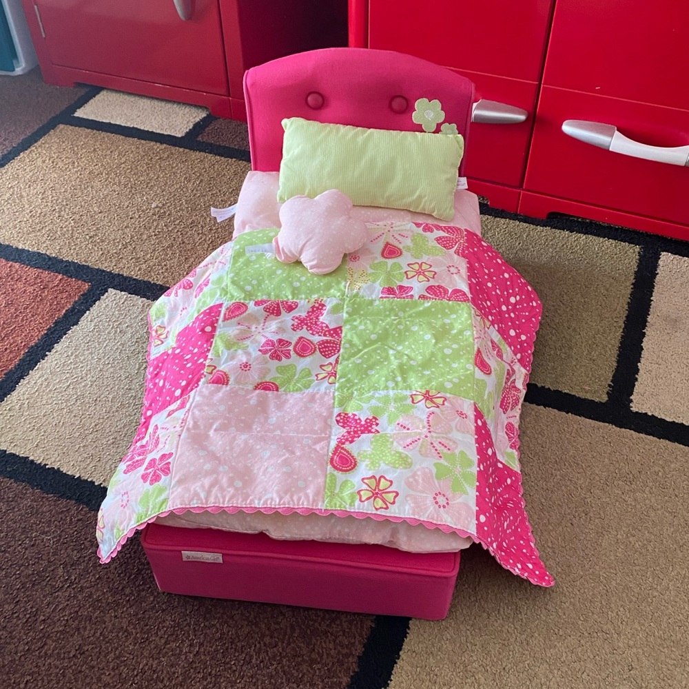 American girl doll bed floral
